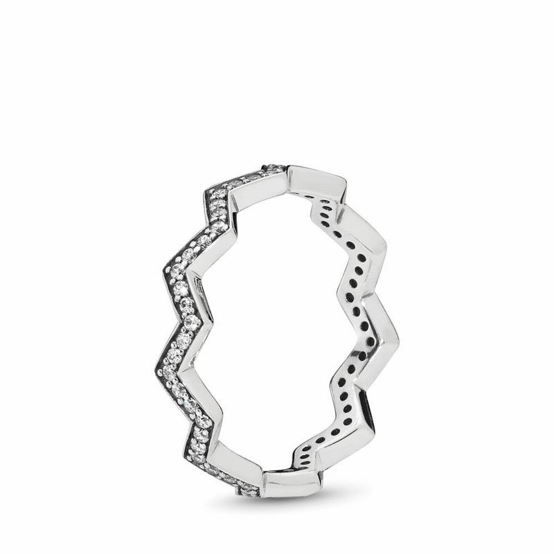 Pandora ShimmeStackable Ring Zigzag Stackable Ring Online NZ, Sterling Silver (605317-XOY)